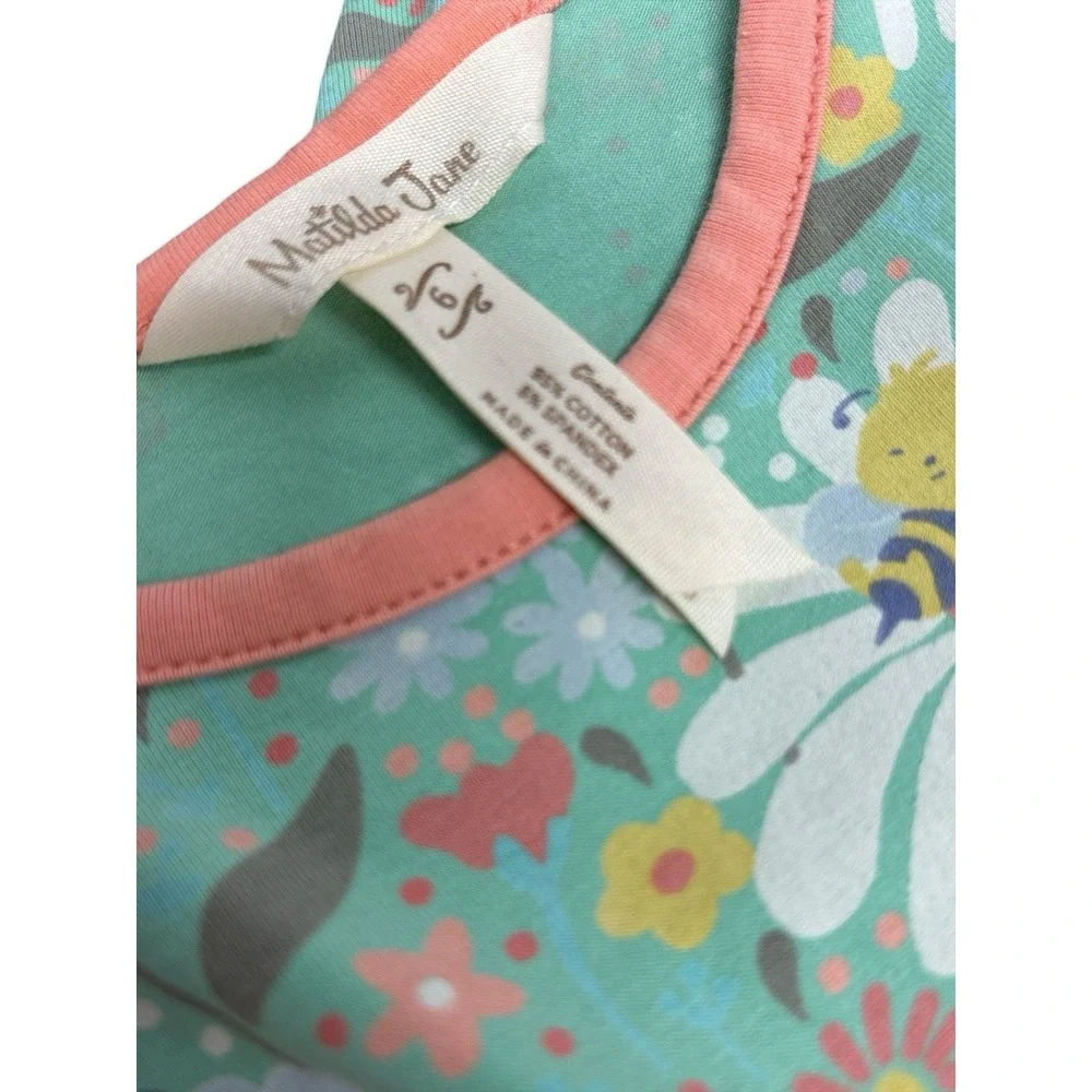 MATILDA JANE Girl's Size 6 Flowers & Bees 'BLISSFUL BEES'‎ Dress Cotton Blend